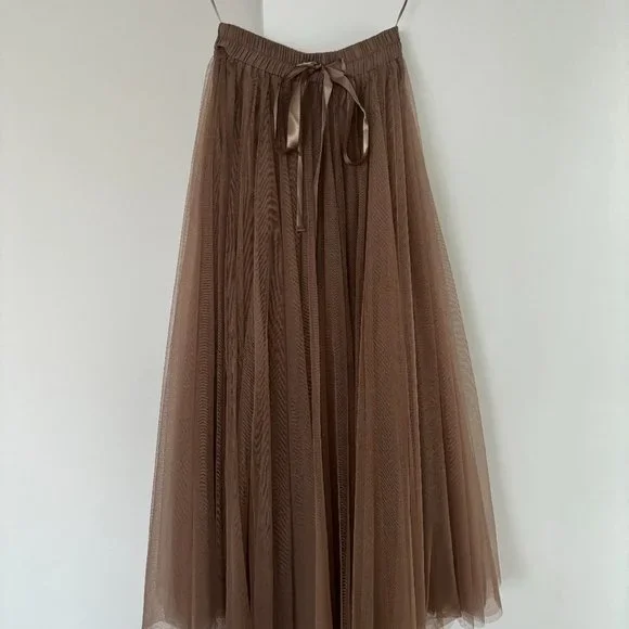 Choklate Paris Skirts Dreamy Chocolate Midi Length Tulle Skirt